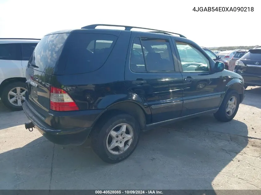 1999 Mercedes-Benz Ml 320 VIN: 4JGAB54E0XA090218 Lot: 40528085