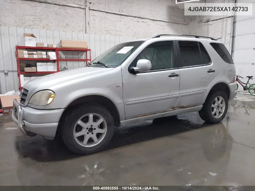 1999 Mercedes-Benz Ml 430 VIN: 4JGAB72E5XA142733 Lot: 40592555