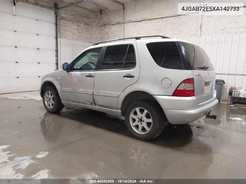 1999 Mercedes-Benz Ml 430 VIN: 4JGAB72E5XA142733 Lot: 40592555