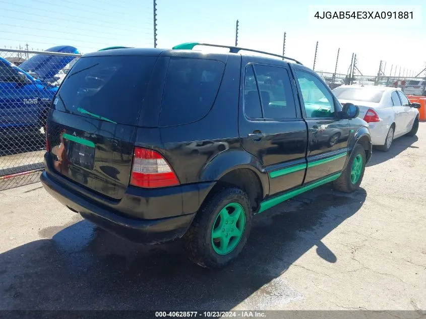 1999 Mercedes-Benz Ml 320 VIN: 4JGAB54E3XA091881 Lot: 40628577