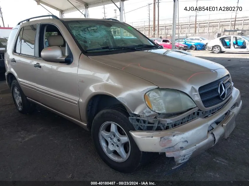 2001 Mercedes-Benz Ml 320 VIN: 4JGAB54E01A280270 Lot: 40180487