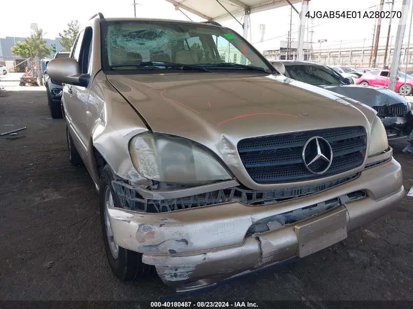 2001 Mercedes-Benz Ml 320 VIN: 4JGAB54E01A280270 Lot: 40180487