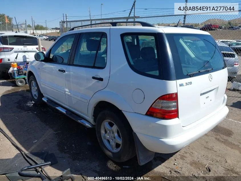 2001 Mercedes-Benz Ml 320 VIN: 4JGAB54E91A277044 Lot: 40496513