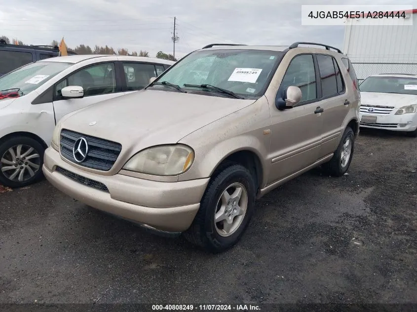 2001 Mercedes-Benz Ml 320 VIN: 4JGAB54E51A284444 Lot: 40808249