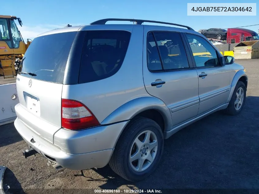 2002 Mercedes-Benz Ml 500 VIN: 4JGAB75E72A304642 Lot: 40696160