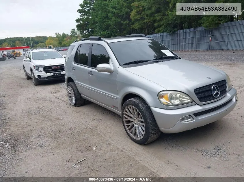 2003 Mercedes-Benz Ml 320 VIN: 4JGAB54E53A382490 Lot: 40373436