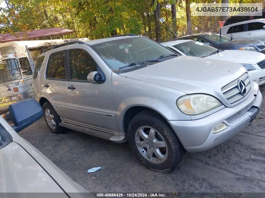 2003 Mercedes-Benz Ml 350 VIN: 4JGAB57E73A438604 Lot: 40696429