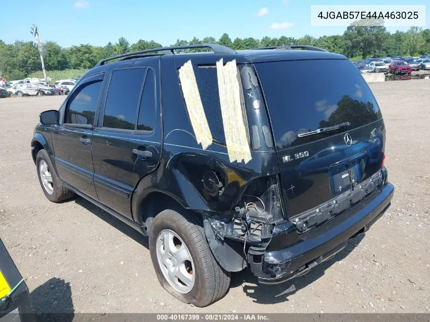 2004 Mercedes-Benz Ml 350 4Matic VIN: 4JGAB57E44A463025 Lot: 40167399