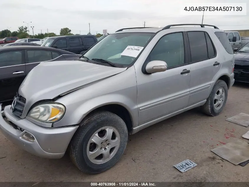 2004 Mercedes-Benz Ml 350 4Matic VIN: 4JGAB57E34A507130 Lot: 40763908