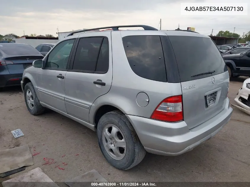 2004 Mercedes-Benz Ml 350 4Matic VIN: 4JGAB57E34A507130 Lot: 40763908