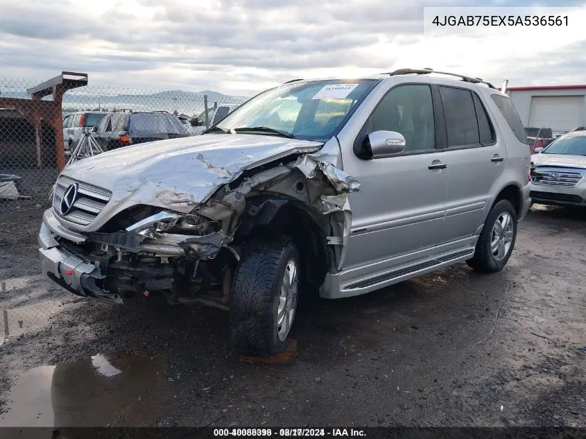 4JGAB75EX5A536561 2005 Mercedes-Benz Ml 500 4Matic