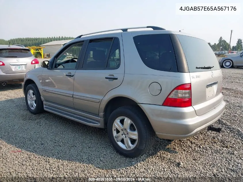 2005 Mercedes-Benz Ml 350 350 VIN: 4JGAB57E65A567176 Lot: 40261030