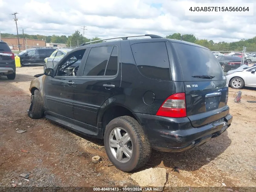 2005 Mercedes-Benz Ml 350 VIN: 4JGAB57E15A566064 Lot: 40481473