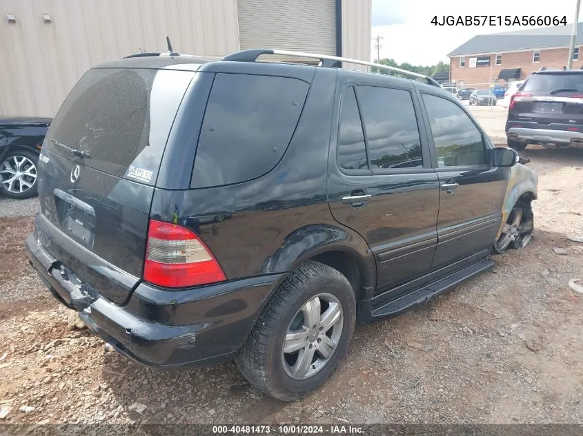 2005 Mercedes-Benz Ml 350 VIN: 4JGAB57E15A566064 Lot: 40481473