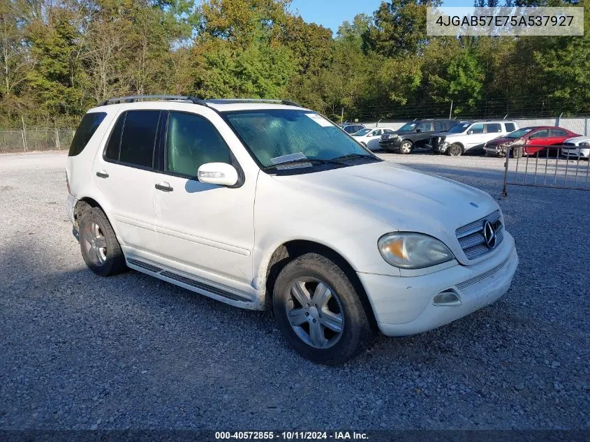 2005 Mercedes-Benz Ml 350 4Matic VIN: 4JGAB57E75A537927 Lot: 40572855