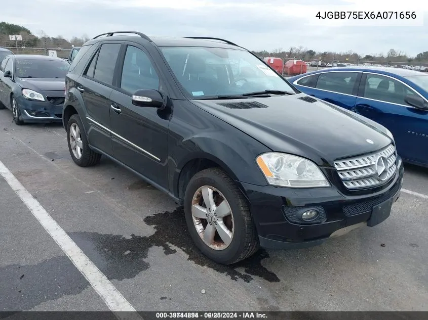 2006 Mercedes-Benz Ml 500 4Matic VIN: 4JGBB75EX6A071656 Lot: 39744894