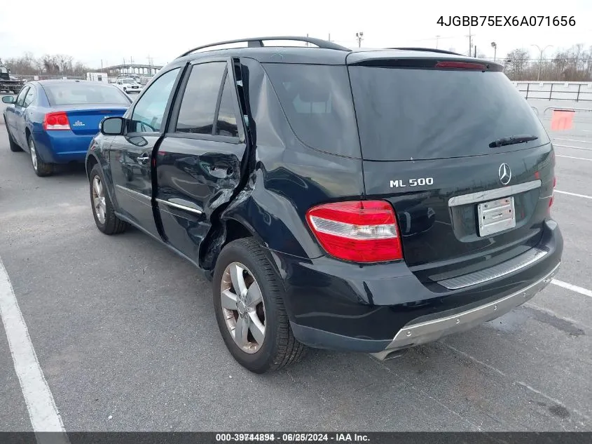 2006 Mercedes-Benz Ml 500 4Matic VIN: 4JGBB75EX6A071656 Lot: 39744894