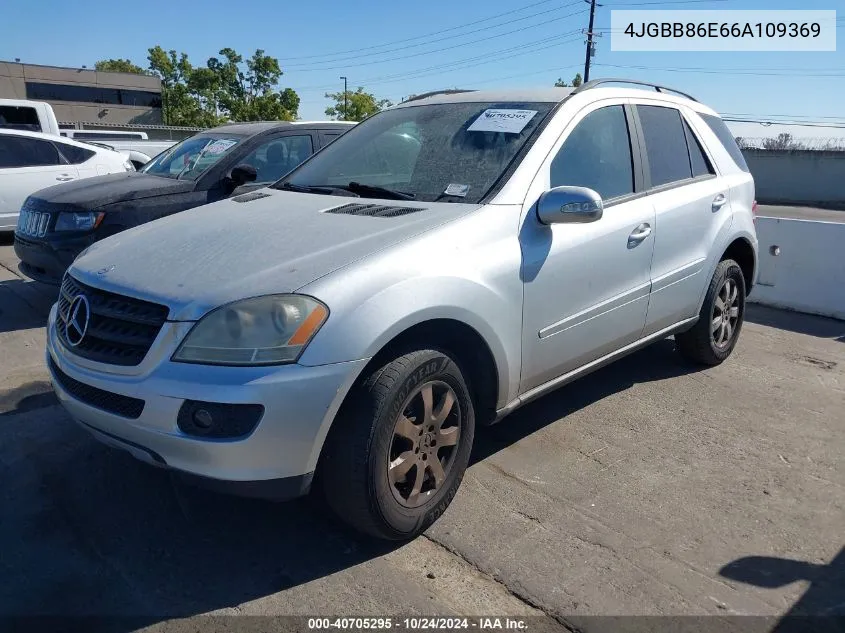 2006 Mercedes-Benz Ml 350 4Matic VIN: 4JGBB86E66A109369 Lot: 40705295