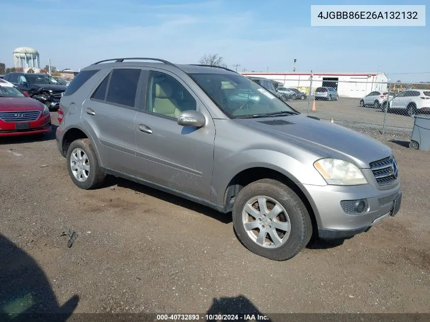 4JGBB86E26A132132 2006 Mercedes-Benz Ml 350 4Matic