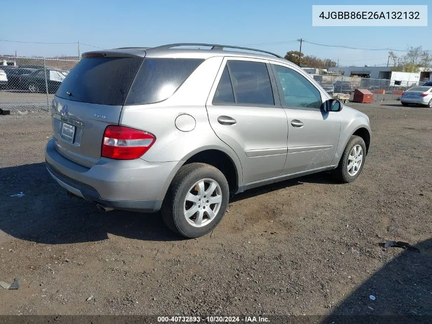 4JGBB86E26A132132 2006 Mercedes-Benz Ml 350 4Matic