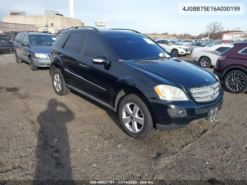 2006 Mercedes-Benz Ml 500 4Matic VIN: 4JGBB75E16A030199 Lot: 40837791