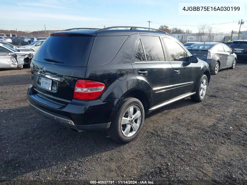 2006 Mercedes-Benz Ml 500 4Matic VIN: 4JGBB75E16A030199 Lot: 40837791