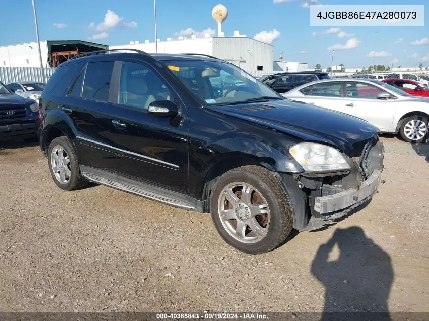 2007 Mercedes-Benz Ml 350 4Matic VIN: 4JGBB86E47A280073 Lot: 40385843