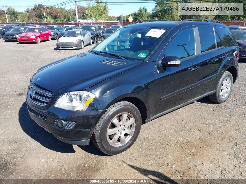 2007 Mercedes-Benz Ml 320 Cdi 4Matic VIN: 4JGBB22E27A179486 Lot: 40535765