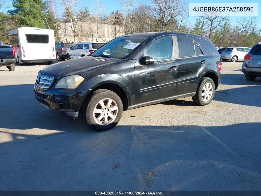 2007 Mercedes-Benz Ml 350 4Matic VIN: 4JGBB86E37A258596 Lot: 40825315