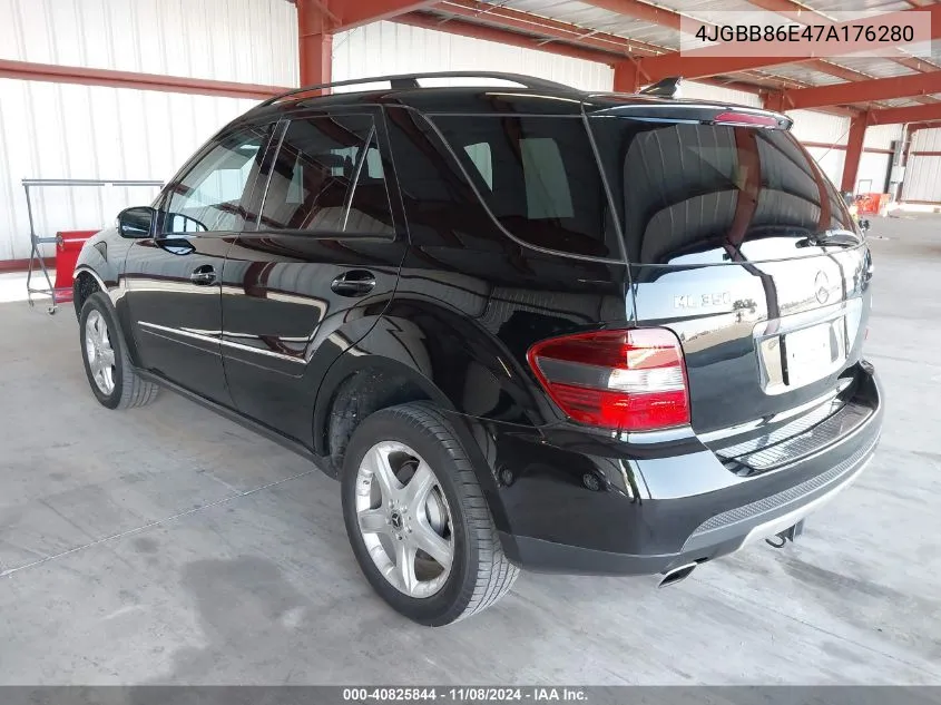 2007 Mercedes-Benz Ml 350 4Matic VIN: 4JGBB86E47A176280 Lot: 40825844