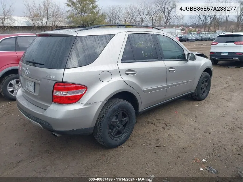 2007 Mercedes-Benz Ml 350 4Matic VIN: 4JGBB86E57A233277 Lot: 40857499