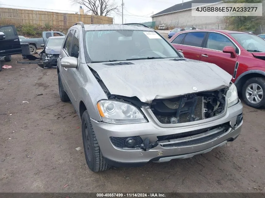 2007 Mercedes-Benz Ml 350 4Matic VIN: 4JGBB86E57A233277 Lot: 40857499