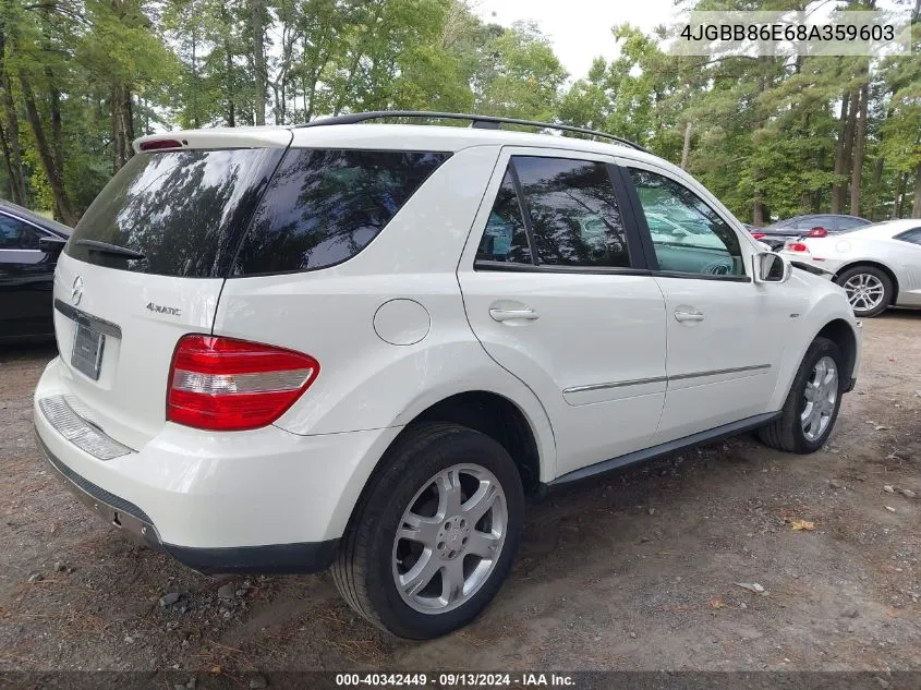 4JGBB86E68A359603 2008 Mercedes-Benz Ml 350 350