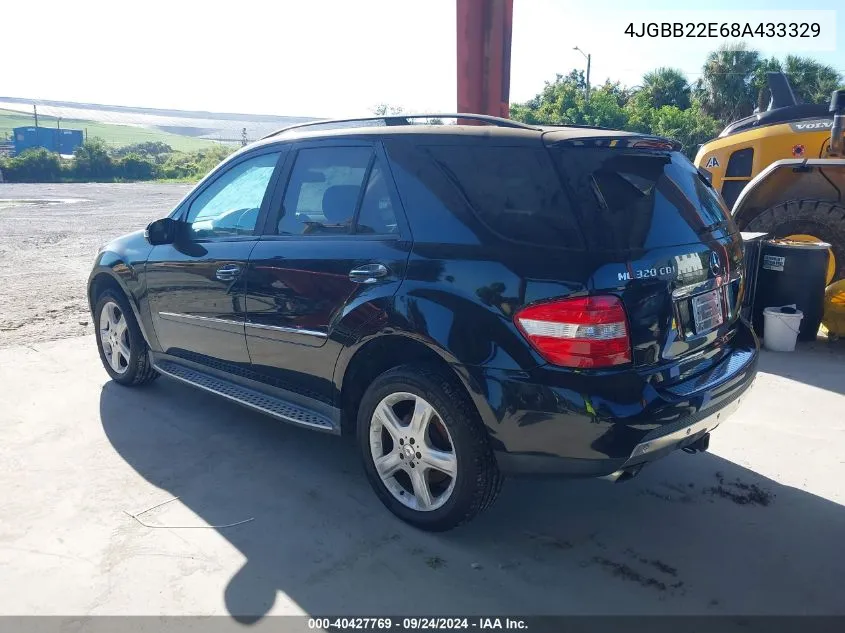 2008 Mercedes-Benz Ml 320 Cdi 4Matic VIN: 4JGBB22E68A433329 Lot: 40427769