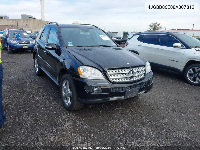 2008 Mercedes-Benz Ml 350 4Matic VIN: 4JGBB86E88A307812 Lot: 40457407