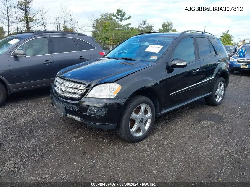 2008 Mercedes-Benz Ml 350 4Matic VIN: 4JGBB86E88A307812 Lot: 40457407