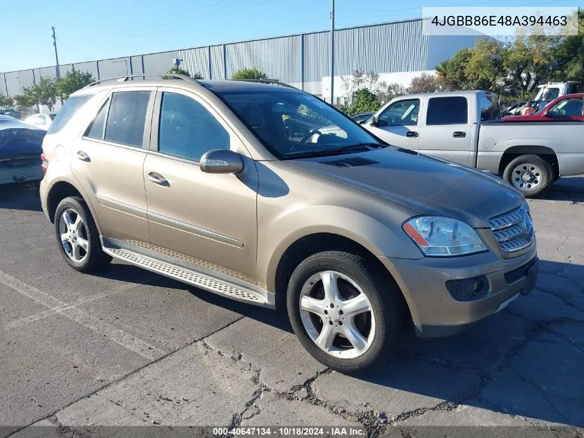 2008 Mercedes-Benz Ml 350 4Matic VIN: 4JGBB86E48A394463 Lot: 40647134