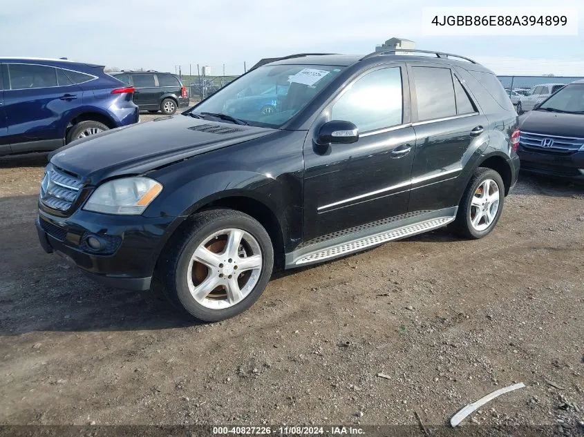 2008 Mercedes-Benz Ml 350 4Matic VIN: 4JGBB86E88A394899 Lot: 40827226