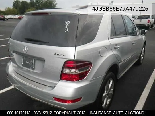 2009 Mercedes-Benz Ml350 VIN: 4JGBB86E79A470226 Lot: 10175442