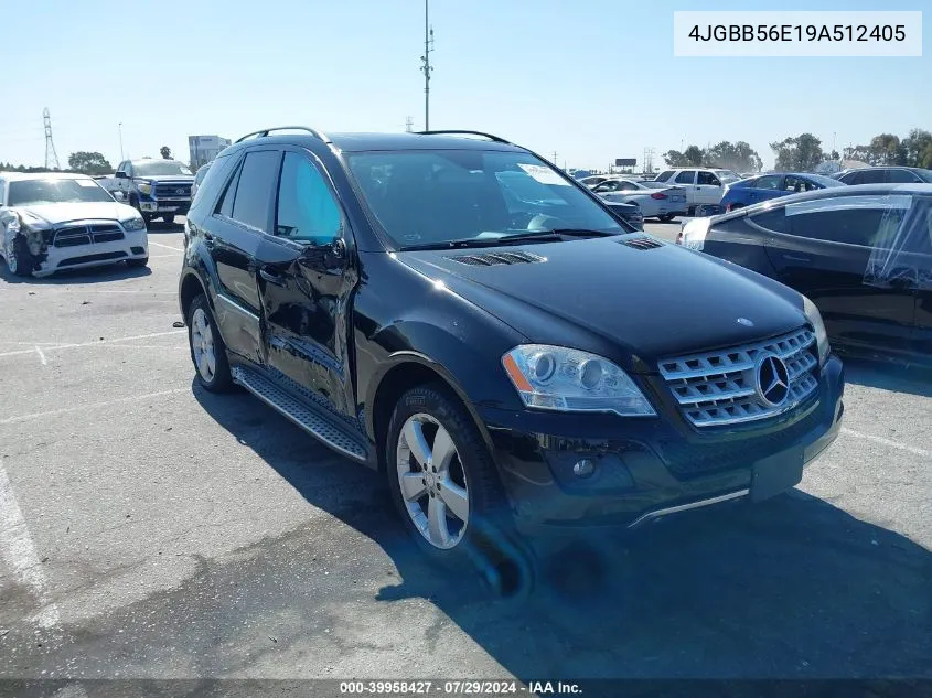 2009 Mercedes-Benz Ml 350 VIN: 4JGBB56E19A512405 Lot: 39958427