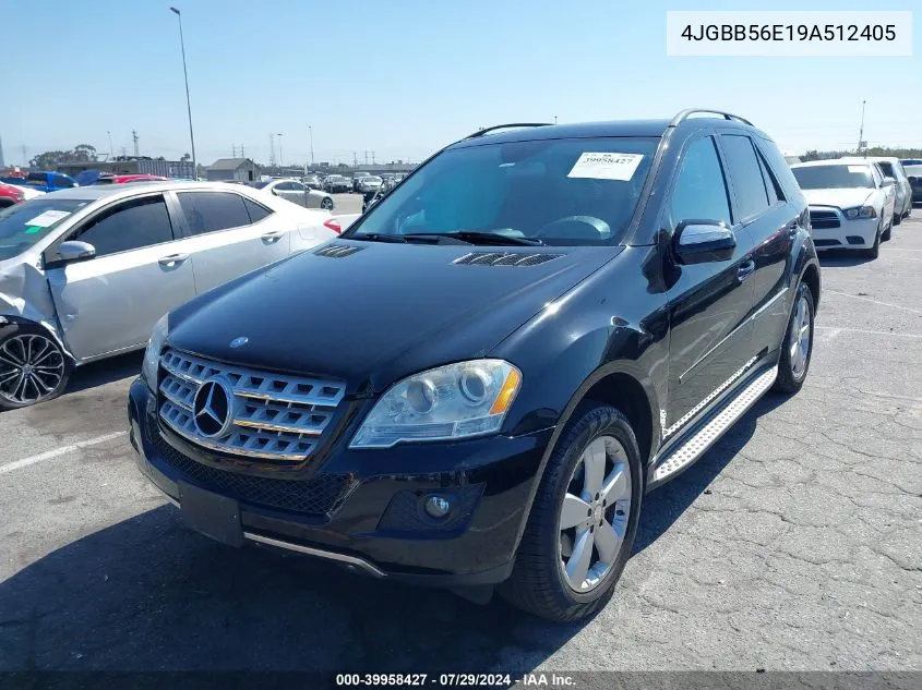 2009 Mercedes-Benz Ml 350 VIN: 4JGBB56E19A512405 Lot: 39958427