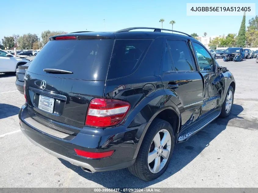 2009 Mercedes-Benz Ml 350 VIN: 4JGBB56E19A512405 Lot: 39958427