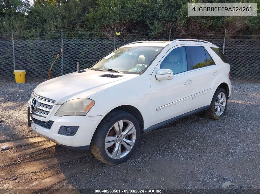 2009 Mercedes-Benz Ml 350 4Matic VIN: 4JGBB86E69A524261 Lot: 40253501