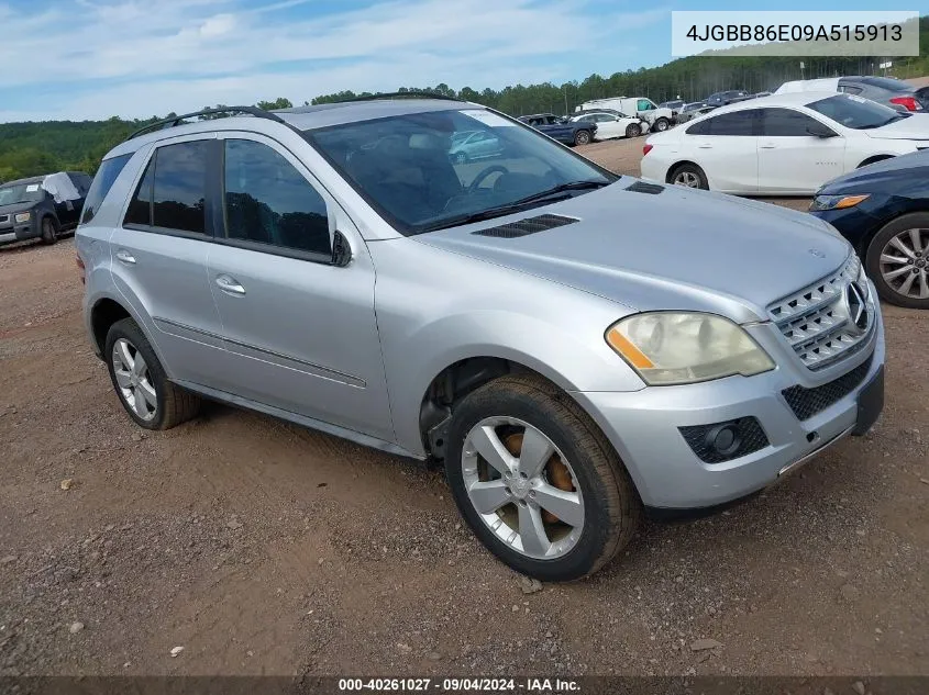 2009 Mercedes-Benz Ml 350 4Matic VIN: 4JGBB86E09A515913 Lot: 40261027