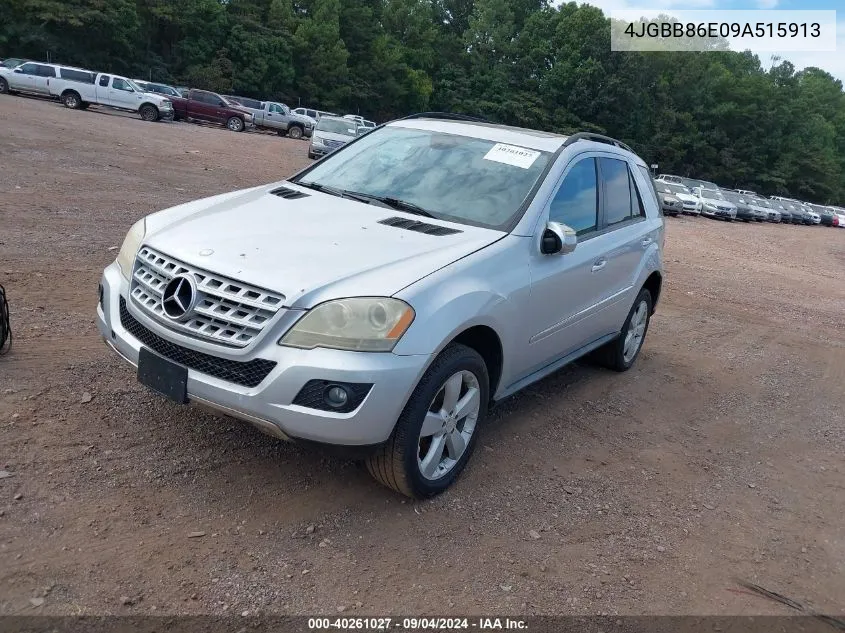 2009 Mercedes-Benz Ml 350 4Matic VIN: 4JGBB86E09A515913 Lot: 40261027