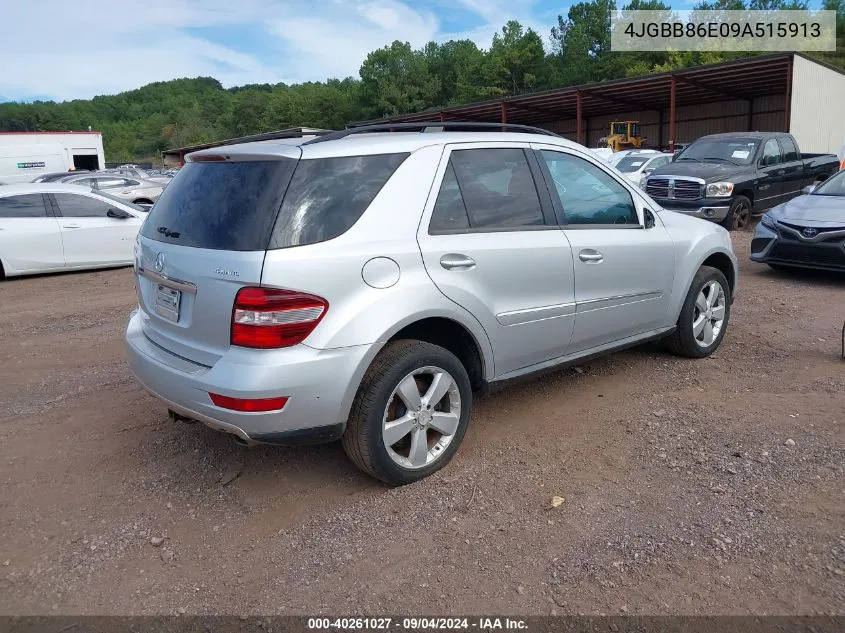 2009 Mercedes-Benz Ml 350 4Matic VIN: 4JGBB86E09A515913 Lot: 40261027