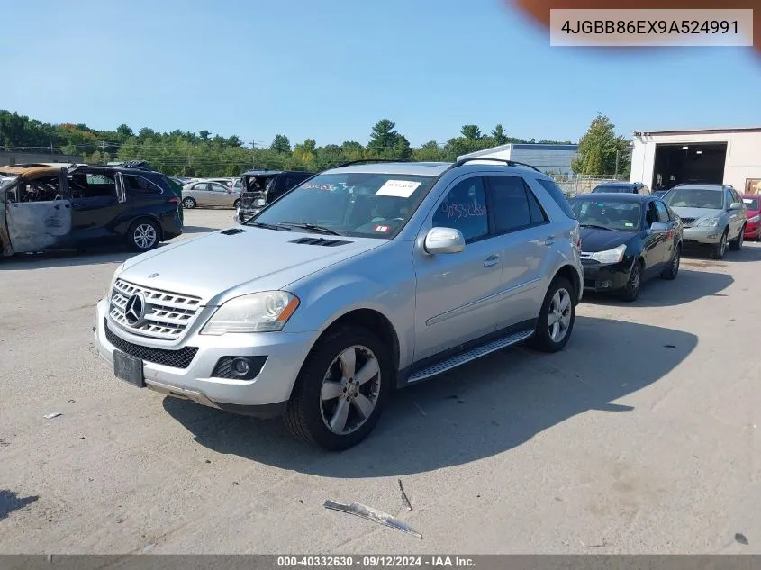 2009 Mercedes-Benz Ml 350 4Matic VIN: 4JGBB86EX9A524991 Lot: 40332630