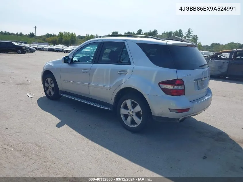 2009 Mercedes-Benz Ml 350 4Matic VIN: 4JGBB86EX9A524991 Lot: 40332630