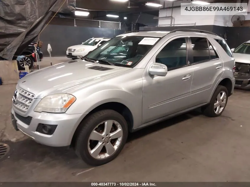 2009 Mercedes-Benz Ml 350 4Matic VIN: 4JGBB86E99A469143 Lot: 40347773