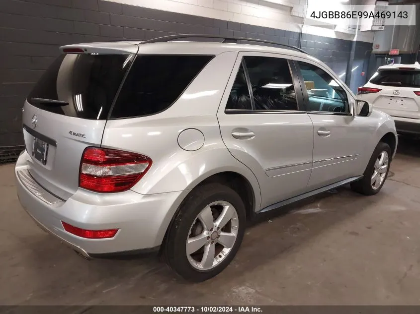 2009 Mercedes-Benz Ml 350 4Matic VIN: 4JGBB86E99A469143 Lot: 40347773